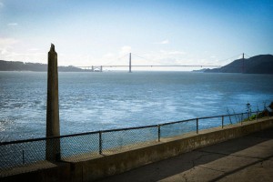 Golden Gate The Golden Gate Bridge from Alcatraz Island, off the coast of San Francisco, USA