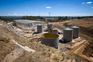 Waste Treatment Plant Construction of the SITA Australia advanced waste treatment plant at Jack's Gully NSW. This image was taken in 2008. The facility was the first of its kind in Australia and one of the first in the world.