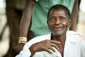 Trouble Seeing This man had cataracts. It is one of many ailments that Africans face. Conditions like this are a medical challenge in many parts of Africa. Okavango Region North-East Namibia.
