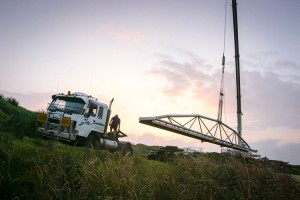 Building Bridges Placing a bridge at the Royal Golf Club, NSW