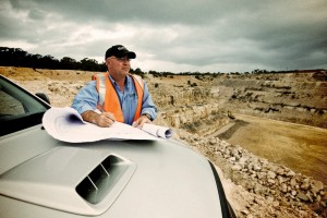 Site Planning Manager inspecting landfill site at WSN's Lucas Heights facility