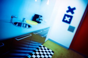 Funky Kitchen Kitchen interior of Vodaphone Australia, Chatswood NSW