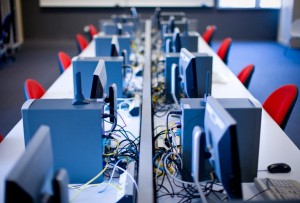 IT Desks IT training classroom at the University of Technology, Sydney. Building 10, Broadway campus