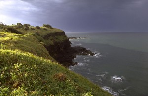 Lennox Head Dramatic sunlight on the clifftops near Lennox Head on the far North coast of New South Wales.