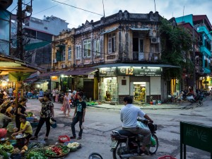 Hanoi Street Corner Busy street corner in the Old Quarter, Hanoi, Vietnam