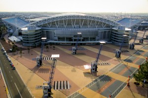 ANZ Stadium ANZ Stadium (Formerly Stadium Australia), photographed upon completion in 1999