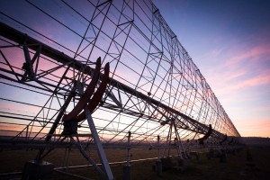 Molonglo Sunset Molonglo Observatory Synthesis Telescope (MOST) at the Sydney University operated site at Bungendore ACT.