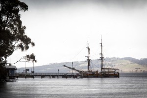 Lady Nelson Tasmania The Lady Nelson at Woodbridge Jetty, Tasmania.