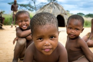 Three Cheeky Boys Three cheeky little boys near Gobabis, North-Eastern Namibia.
